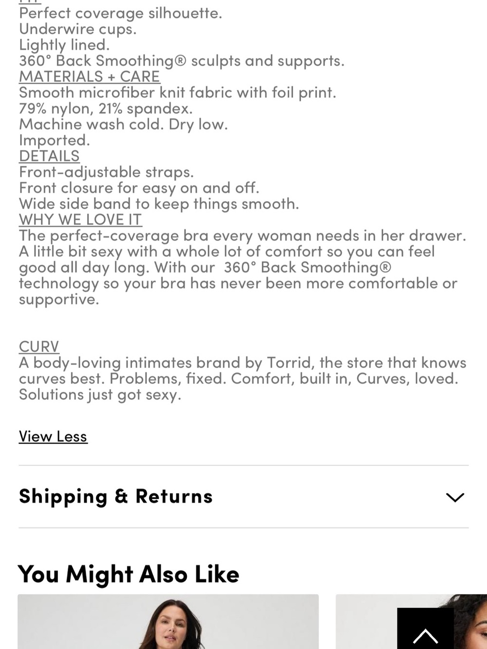 torrid Black Bra with Gold Star Print - Picture 2 of 6